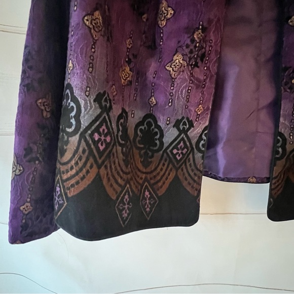 Blazer purple w/ black design Coldwater creek size 18W - Picture 2 of 6